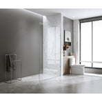 70x210cm Glass Shower Screen with Gold F-Brackets and Floor F-Bracket