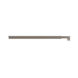 80x200cm Single Shower Glass Screen with Nickel U-brackets & Square Pole - Extra Image