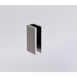 80x200cm Single Shower Glass Screen with Gunmetal U-brackets & Round Pole - Low Angle
