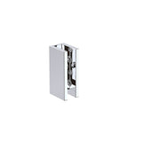 100x200cm Glass Shower Screen with Chrome U-brackets & Square Pole - Close-Up Angle