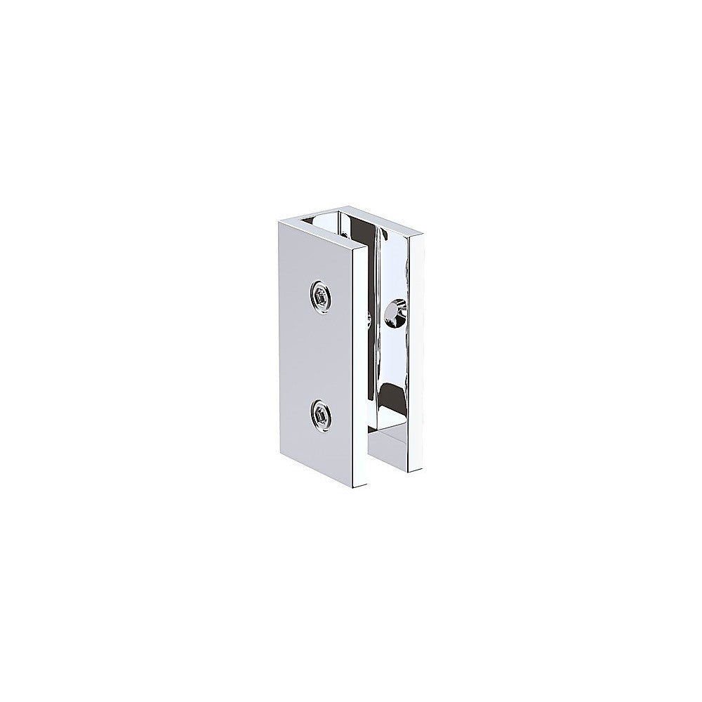 100x200cm Glass Shower Screen with Chrome U-brackets & Square Pole
