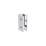 100x200cm Glass Shower Screen with Chrome U-brackets & Square Pole - Low Angle