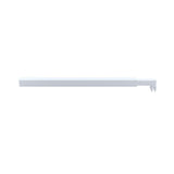 100x210cm Glass Shower Screen with White U-brackets & Square Pole