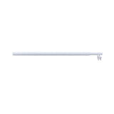 110x200cm Glass Shower Screen with White F-brackets & Round Pole