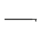110x210cm Glass Shower Screen with Black F-Brackets and Round Pole