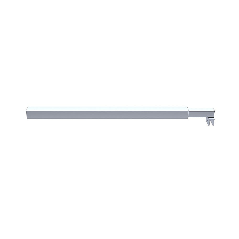 100x200cm Glass Shower Screen with Chrome Wall Channel & Square Pole