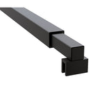 100x210cm Glass Shower Screen with Black Wall Channel & Square Pole Sleek, Durable Bathroom Upgrade