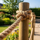 35m 100% Natural Jute Rope Twisted Decking Cord Garden Boating Sash Camping 32mm - Side View