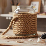 35m 100% Natural Jute Rope Twisted Decking Cord Garden Boating Sash Camping 32mm - 45-Degree Angle