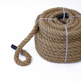 35m 100% Natural Jute Rope Twisted Decking Cord Garden Boating Sash Camping 32mm - Front View