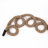35m 100% Natural Jute Rope Twisted Decking Cord Garden Boating Sash Camping 32mm - Top-Down View