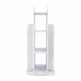 Rotating Bookcase Bookshelf Kid's Book Organiser Rack Wooden Castle Display Shelf - 45-Degree Angle