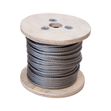 50m Stainless Steel Wire Rope Cable 5mm 316 A4 7x7 Balustrade Fence - Low Angle