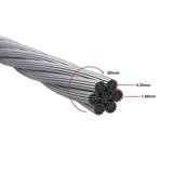 50m Stainless Steel Wire Rope Cable 5mm 316 A4 7x7 Balustrade Fence - Extra Image