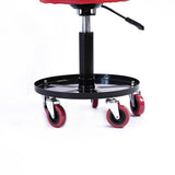 Rolling Shop Stool Mechanics Garage Stool Adjustable Work Seat Creeper - Top-Down View