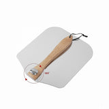 Pizza Peel Paddle w/ Foldable Handle for Baking Oven & Grill Aluminium - Top-Down View