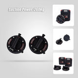 2x20cm 500kg Vacuum Suction Cup Glass Lifter Granite Sucker Pump Lift Heavy Duty - Close-Up Angle