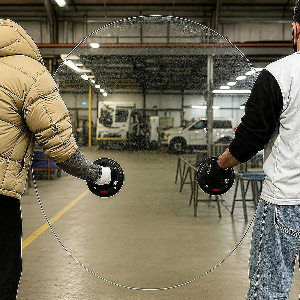 2x20cm 500kg Vacuum Suction Cup Glass Lifter Granite Sucker Pump Lift Heavy Duty