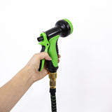 30m Garden Hose Strong Heavy Duty Expandable Flexible Hose Water Spray Nozzle - Front View