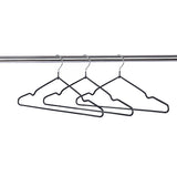 100x Metal Clothes Hangers Non Anti Slip Rubber Coated Wire Suit Coat Hanger - Top-Down View
