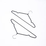 100x Metal Clothes Hangers Non Anti Slip Rubber Coated Wire Suit Coat Hanger - Rear View