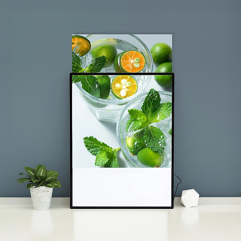 A2 LED Slim Advertising Lightbox Sign Wall-Mounted Poster Board Menu Frame