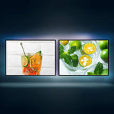 A2 LED Slim Advertising Lightbox Sign Wall-Mounted Poster Board Menu Frame - 45-Degree Angle