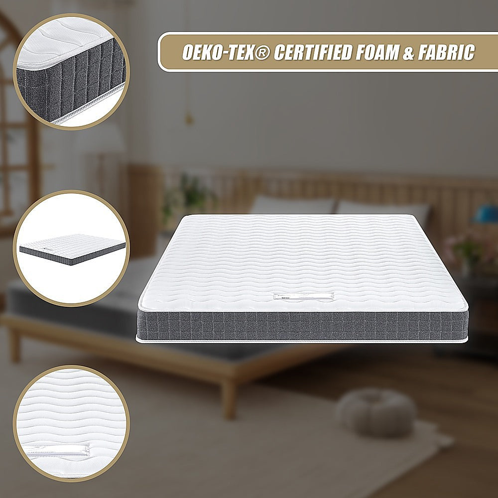 Palermo Single 25cm Gel Memory Foam Mattress - Dual-Layered - CertiPUR-US Certified