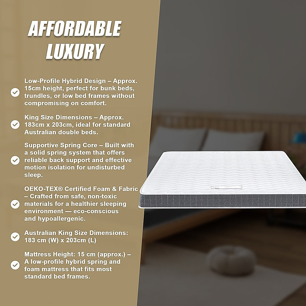 King Memory Foam Mattress  OEKO-TEX® Textile & CertiPUR-US® Certified Foam