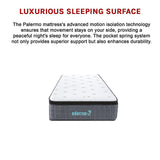 Single Euro Top Pocket Spring Mattress  Motion Isolation Comfort with CertiPUR-US® Certified Foam Layers