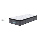 Single Euro Top Pocket Spring Mattress  Motion Isolation Comfort with CertiPUR-US® Certified Foam Layers