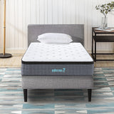 Mattress King Euro Top Pocket Spring Motion Isolation CertiPUR-US Certified - Front View