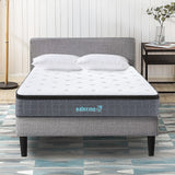 Queen Euro Top Pocket Spring Mattress – Motion Isolation Comfort with CertiPUR-US® Certified Foam Layers - Front View