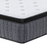 Queen Euro Top Pocket Spring Mattress – Motion Isolation Comfort with CertiPUR-US® Certified Foam Layers - Close-Up Angle