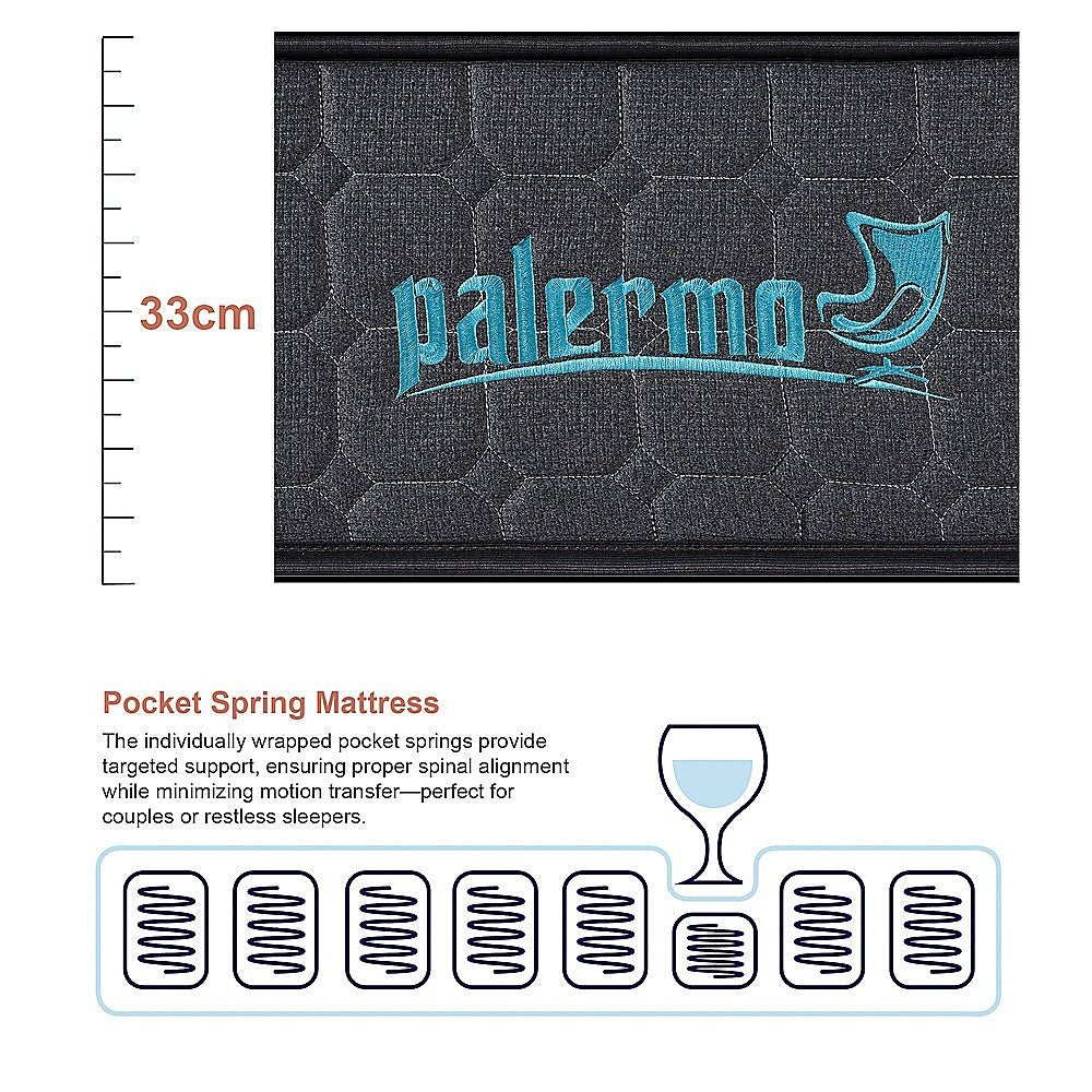 Queen Euro Top Pocket Spring Mattress – Motion Isolation Comfort with CertiPUR-US® Certified Foam Layers