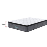 Queen Euro Top Pocket Spring Mattress – Motion Isolation Comfort with CertiPUR-US® Certified Foam Layers - Extra Image