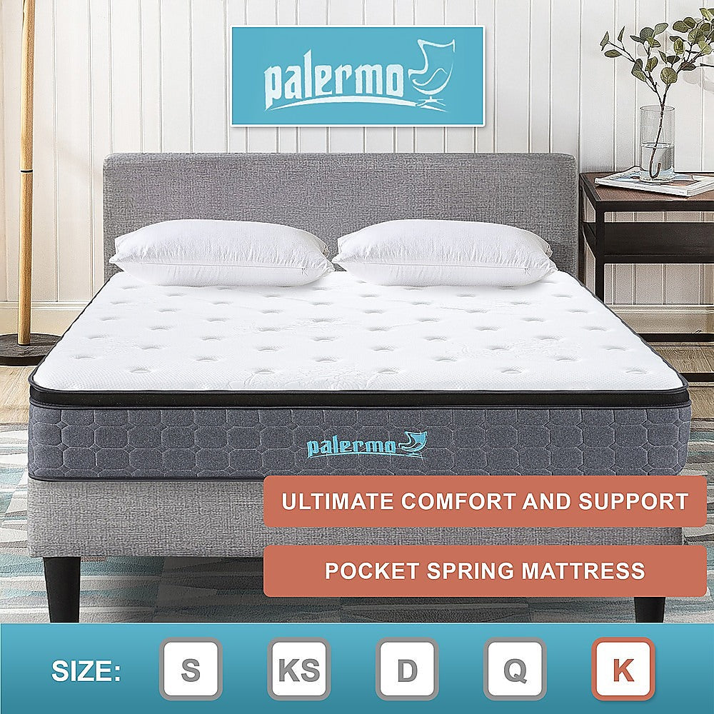 Mattress Double Euro Top Pocket Spring Motion Isolation CertiPUR-US Certified