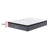 King Euro Top Pocket Spring Mattress – Motion Isolation Comfort with CertiPUR-US® Certified Foam Layers