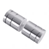 Brass Shower Door Round Knob Handle in Nickel - Side View