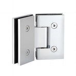 135 Degree Glass to Glass Brass Square Shower Hinge in Chrome