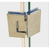 135 Degree Glass to Glass Stainless steel Square Shower Hinge in Nickel