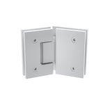 135 Degree Glass to Glass Stainless steel Square Shower Hinge in White