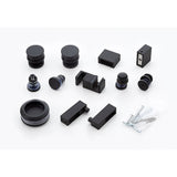 Frameless Glass Sliding Shower Door Hardware Rail Set Black