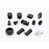 Hardware Accessories for Frameless Glass Sliding Door Shower Screen in Black - Side View