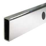 Frameless Glass Sliding Door Shower Screen Rail in Chrome - Front View