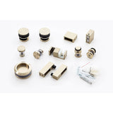 Frameless Glass Sliding Shower Door Hardware Rail Set Gold - Side View