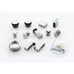 Frameless Glass Sliding Shower Door Hardware Rail Set Nickel