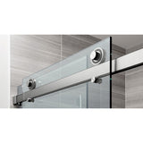 Frameless Glass Sliding Door Shower Screen Rail in Nickel