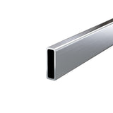 Frameless Glass Sliding Door Shower Screen Rail in Nickel - Front View