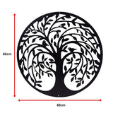 60cm Tree of Life & Birds Round Metal Wall Garden Art Sculpture - Extra Image
